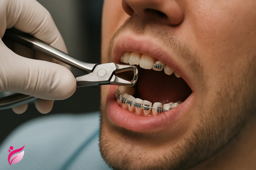 برداشتن براکت ارتودنسی