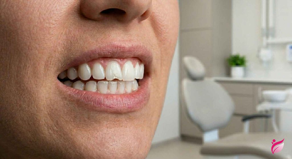 لب پر شدن لمینت دندان